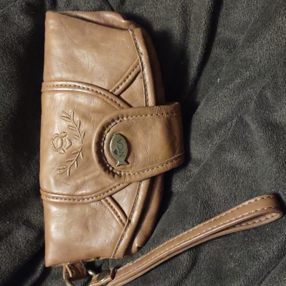 Nica London Brown Wristlet